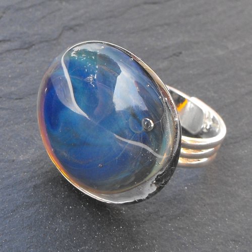 Bague cabochon murano bag.1050