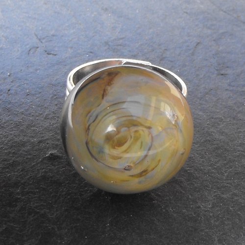 Bague cabochon murano bag.1070