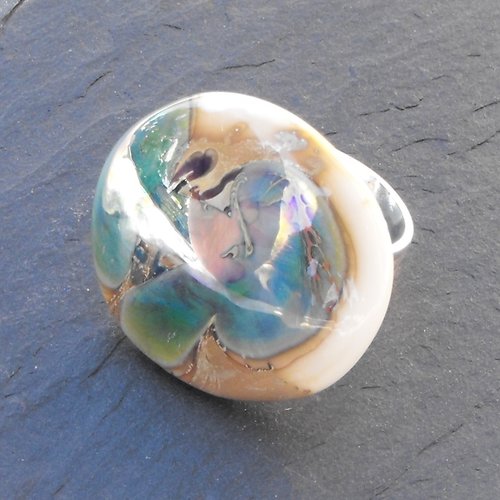 Bague cabochon murano bag.1084