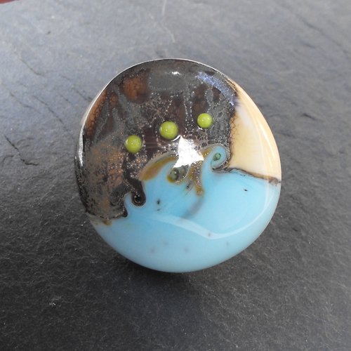 Bague cabochon murano bag.1087
