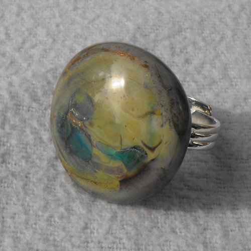 Bague cabochon murano bag.1085