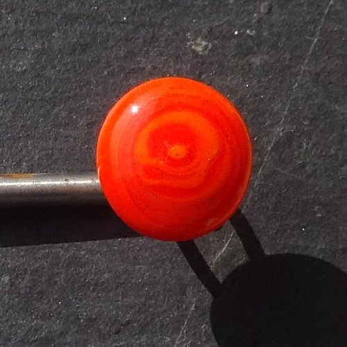 Bague cabochon, lampwork, verre filé, verre de murano, bag.1683