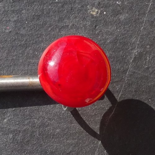 Bague cabochon, lampwork, verre filé, verre de murano, bag.1684