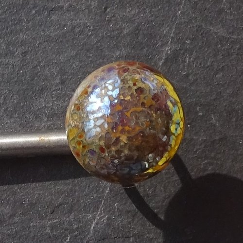 Bague cabochon, lampwork, verre filé, verre de murano, bag.1685