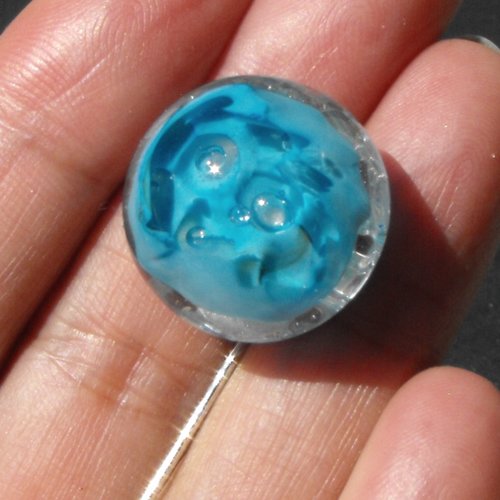 Broche fibule en verre filé broch.0145