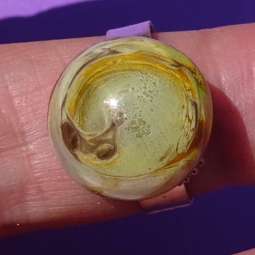 Bague, verre filé, lampwork, verre de murano, bag.1579