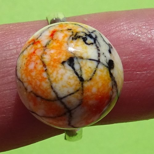 Bague, verre filé, lampwork, verre de murano, bag.1585
