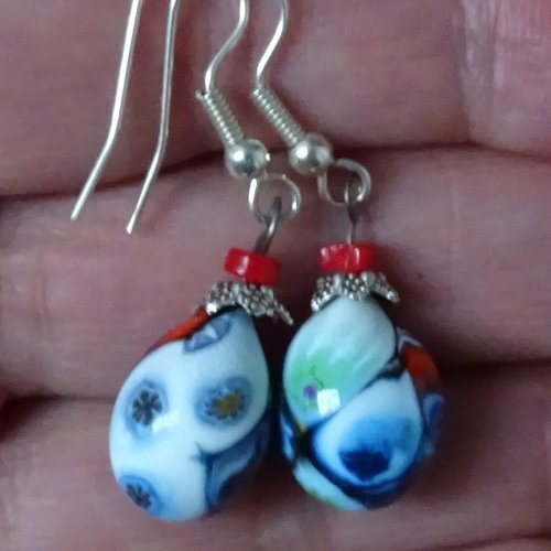 Pendants d'oreille verre filé bcl.3009