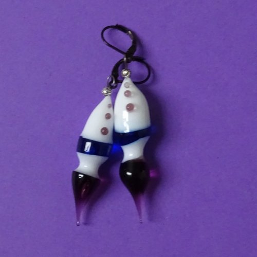 Pendants d'oreille verre filé bcl.3010