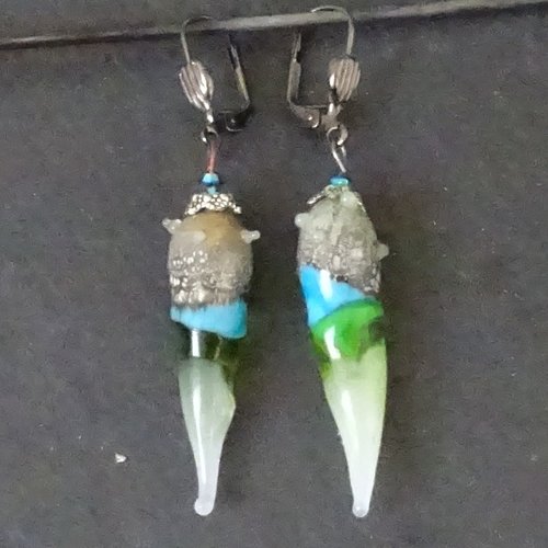 Pendants d'oreille verre filé bcl.3018