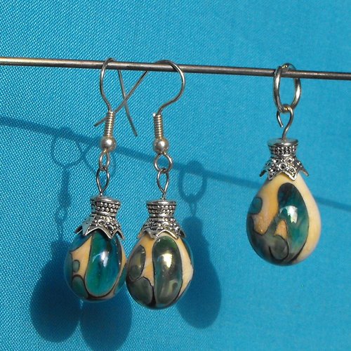 Parure pendentif verre filé cl.0680