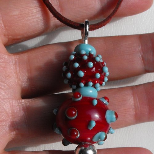 Pendentif verre filé cl.0678