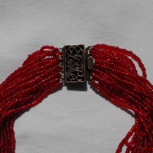 Collier multirang, rocaille, cl.0156
