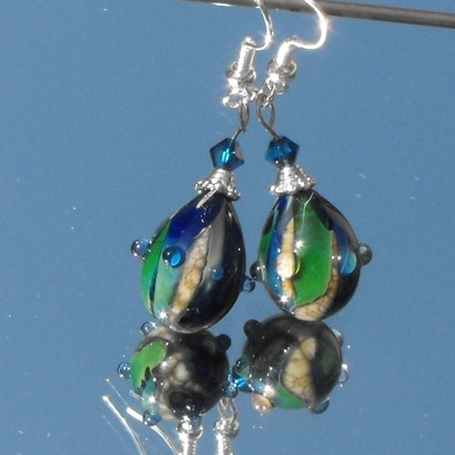 Boucles d'oreille perles murano bcl.2001