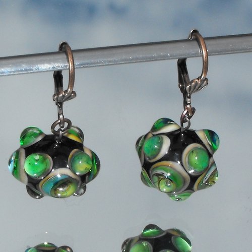 Boucles d'oreille perles murano bcl.2038