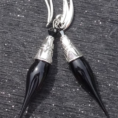 Pendants d'oreille, lampwork, verre filé, perle au chalumeau, bcl.3219