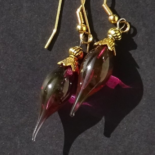 Boucles d'oreille perles murano bcl.3258