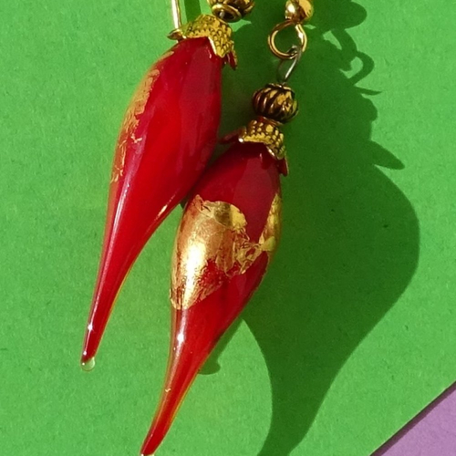 Boucles d'oreille perles murano bcl.3266