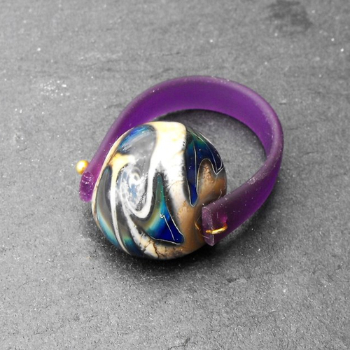 Bague cabochon murano bag.1270