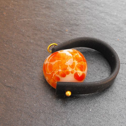 Bague cabochon murano bag.1275