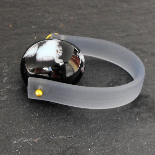 Bague cabochon murano bag.1281