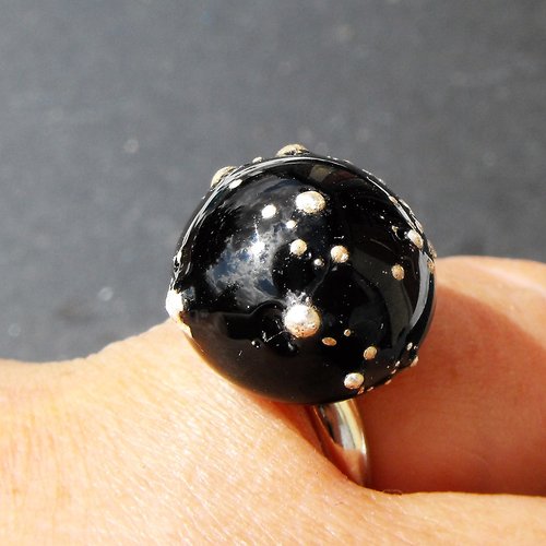 Bague cabochon murano bag.1290