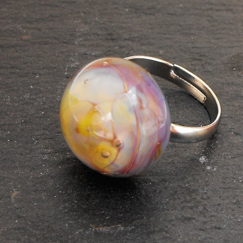 Bague cabochon murano bag.1293