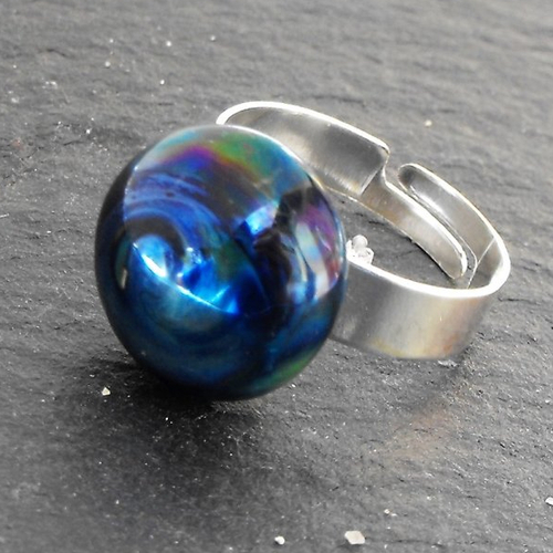 Bague cabochon murano bag.1296