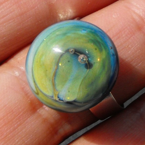 Bague cabochon murano bag.1297
