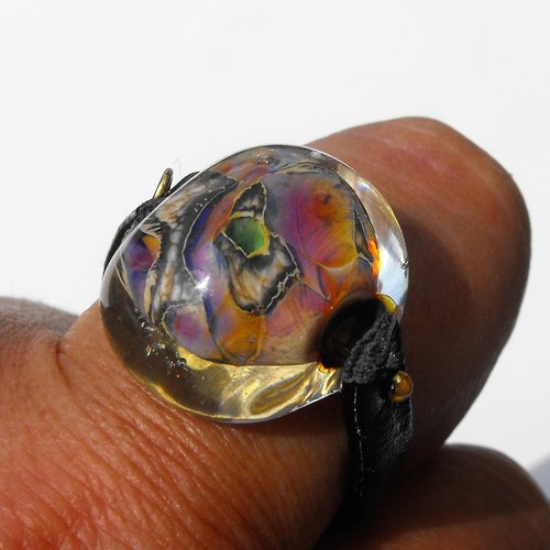Bague cabochon murano bag.1311