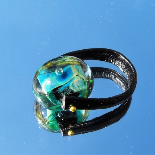 Bague cabochon murano bag.1310