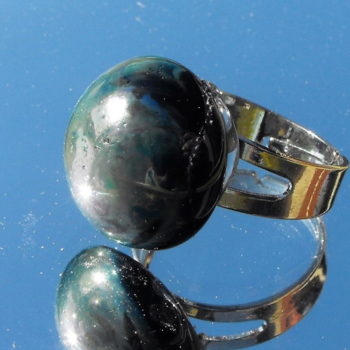 Bague cabochon murano bag.1325