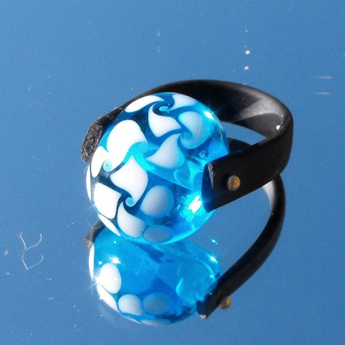 Bague cabochon murano bag.1334