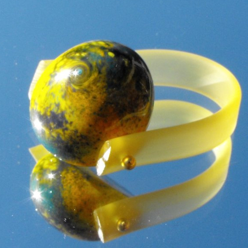 Bague cabochon murano bag.1337