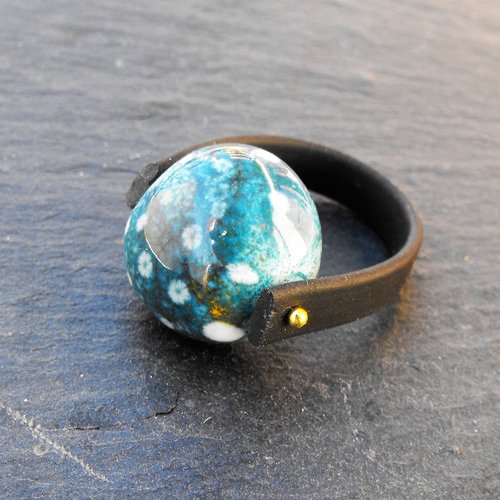 Bague cabochon murano bag.1338
