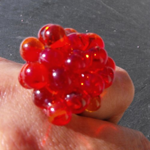 Bague cabochon murano bag.1351