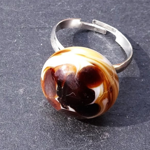Bague cabochon murano bag.1387