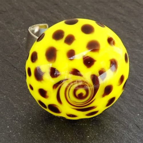 Bague cabochon murano bag.1394