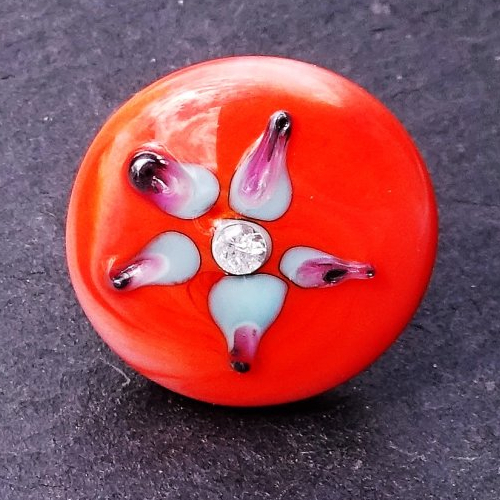 Bague cabochon murano bag.1401