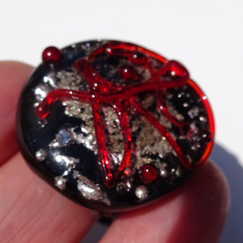 Bague cabochon murano bag.1411