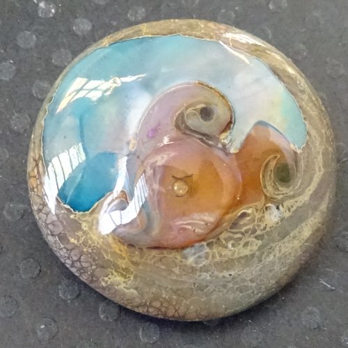 Broche en verre filé, lampwork, verre de murano, broch.0266