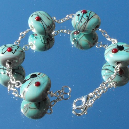 Bracelet perles en verre filé bracel.0536