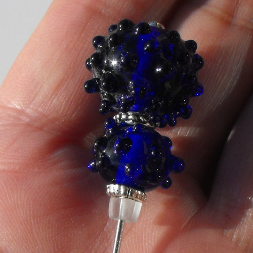 Broche fibule en verre filé broch.0182
