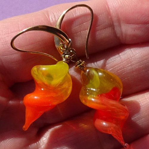 Boucles d'oreille perles murano bcl.3285