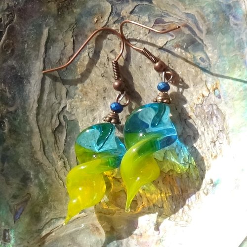 Boucles d'oreille perles murano bcl.3286