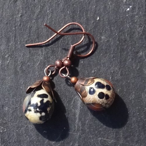Boucles d'oreille perles murano bcl.3304