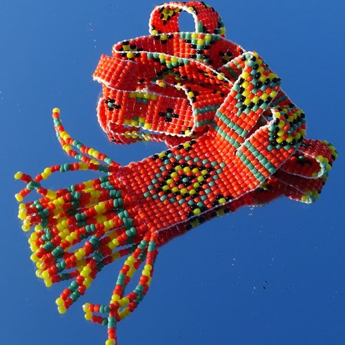 Collier tissé indien rocaille cl.1027