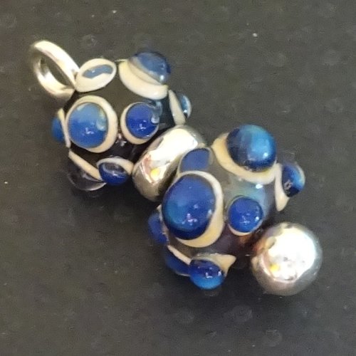 Pendentif perle d'art en verre filé cl.1033