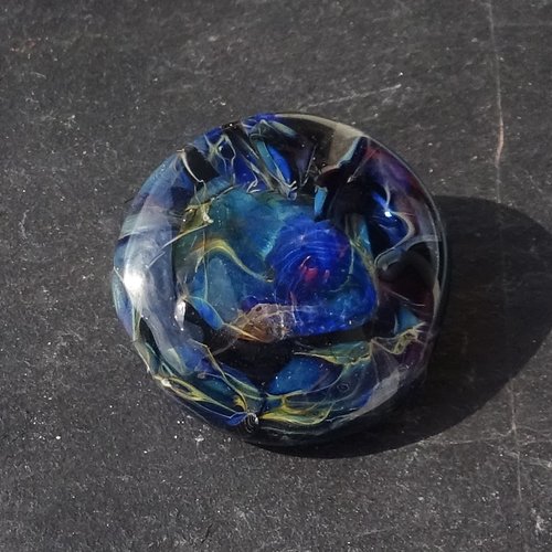 Broche en verre filé, lampwork, verre de murano, broch.0279