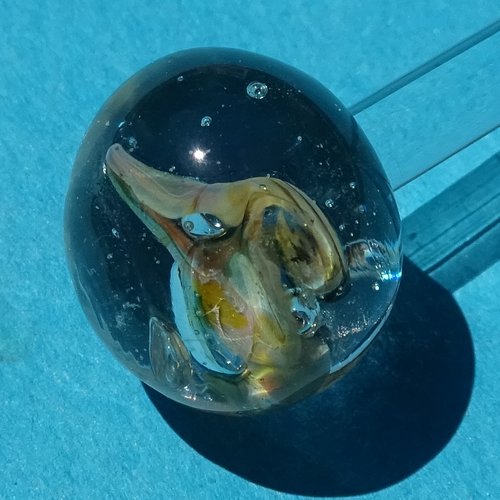 Boule décorative verre filé, lampwork, verre de murano, deco.0069